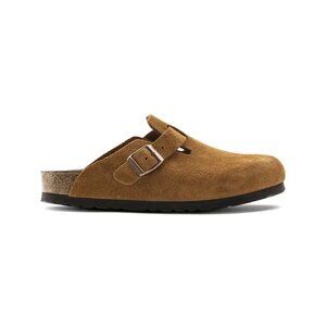 Birkenstock Boston Soft Footbed Unisex Suede Leather Clog Sandals Mink